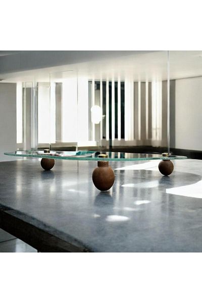 Peramari Decorative Glass Ellipse Cloud Presentation Tray