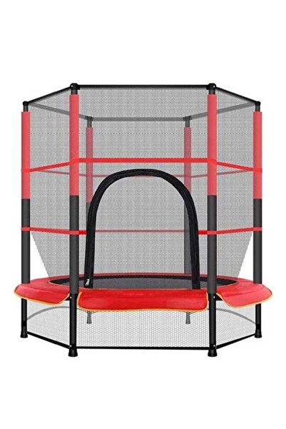 Gootoy Round Trampoline with Closed-Safety Net For Safe And Secure Fun Time 140x140x160cm