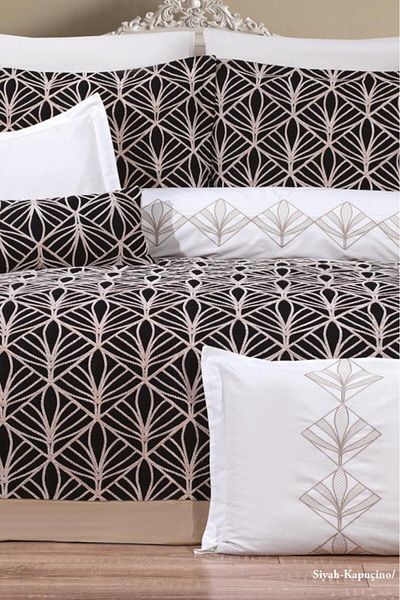Çeyiz Diyarı Dowry Land Polina 10 Piece Dowry Set Black Cappucino