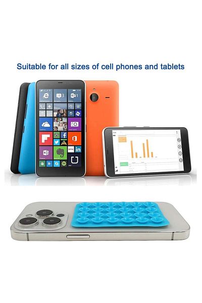SKYDDAR INNOVATION Universal Adhesive Phone Holder with Suction Cup, Silicone, 8x5.5cm, SKDR StickIt SO-PAD - Red