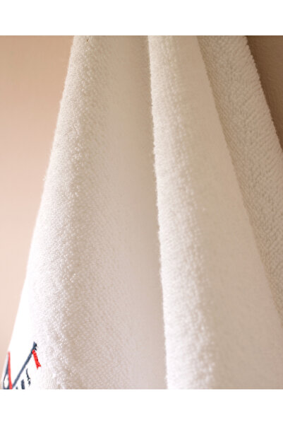 Madame Coco Навігер Вишитий 100% бавовна 2-х рушник для рук - білий - 30x45 см