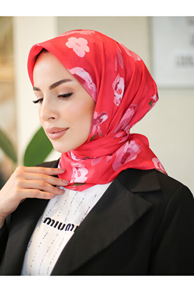 efdal şal eşarp Εισαγόμενο βαμβακερό μαντίλι με μοτίβο Rosa