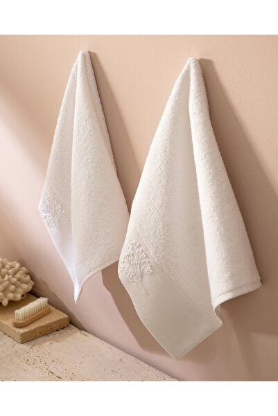 Madame Coco Берел Накішлі 100% бавовна 2-х рушники для рук - білі - 30x45 см