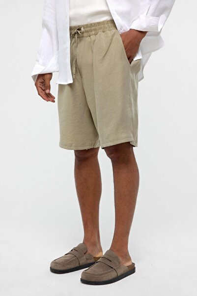 VAMOSCLO Υπερμεγέθη ύφασμα Modal Σορτς Βερμούδας Χακί