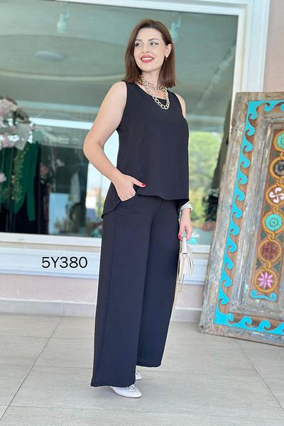 İnce Topuk Zero Sleeve Aerobin Fabric Suit 5Y380