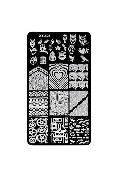 LUXORISE Placă metalică pentru ștampilarea unghiilor, Owls Euphoria XY-Z25