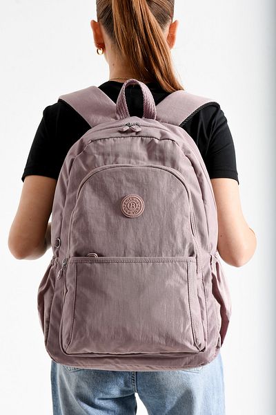 Just Polo Unisex Waterproof Imported Crinkle Fabric School Business and Travel Backpack with Laptop Compartment