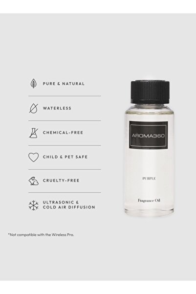 Aroma360 زيت معطر جو بنفسجي - زهرة النيرولي، الفلفل الأسود، الهيل والباتشولي - ١٢٠ مل، ٤٫١ أونصة سائلة