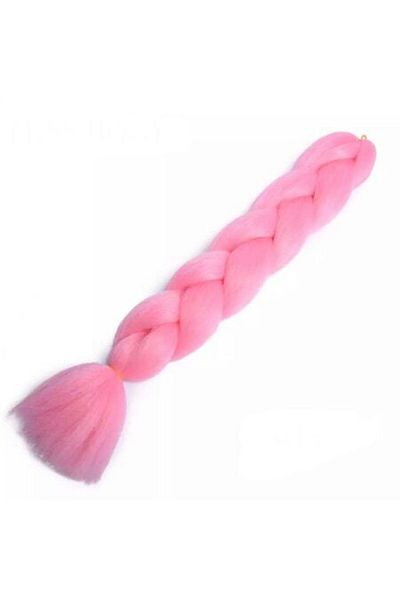 WNY Synthetic Colorful Hair Extensions for Braiding Ombre Light Pink 105g 63cm