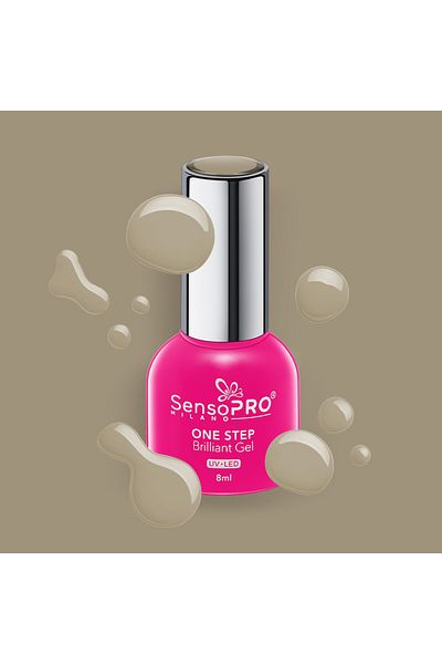 SensoPRO Milano Ojă semipermanentă Brilliant într-un singur pas, 8 ml, Coffee Crush #45