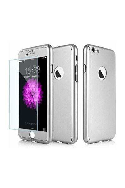 OEM Husă Aisi pentru iPhone 7 Full Cover 360 + folie de sticlă, argintie