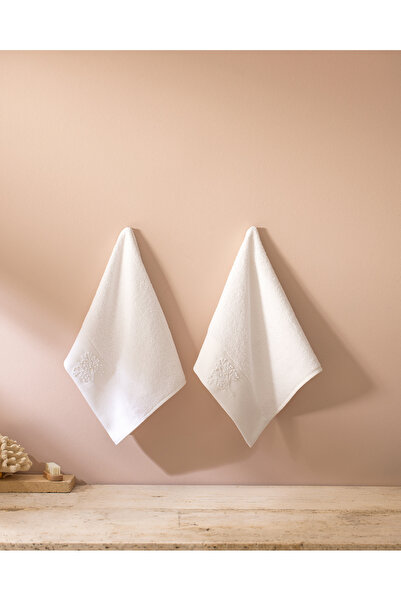 Madame Coco Берел Накішлі 100% бавовна 2-х рушники для рук - білі - 30x45 см