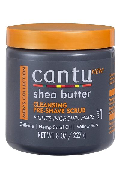 Cantu Men's Cleansing Pre-Shave Scrub 8 oz – Deep Clean & Exfoliate for a Smooth Shave