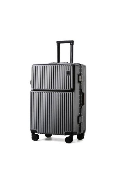 Generic STARGOLD Zipperless PC 2-Piece Hard Shell Luggage Set with TSA Lock & 360° Wheels, SG-PC431 Grey