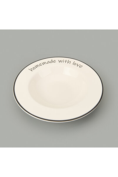 Evidea Kitchen Homemade With Love Makarna Tabağı - Renkli - 26 cm