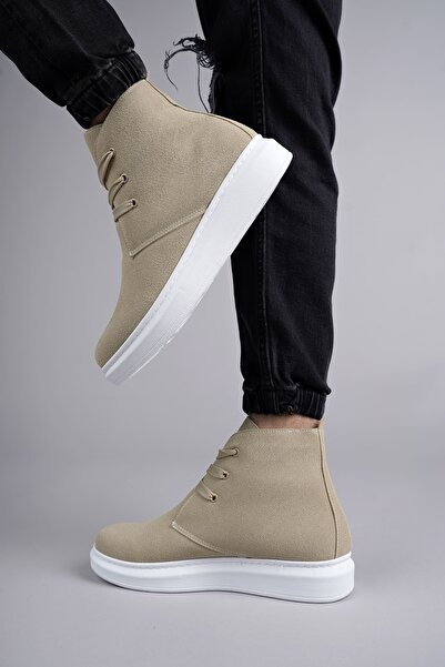 EBRUS TREND Et207 Oslo Lace-Up Suede Men's Casual Sports Boots Bt - Cream