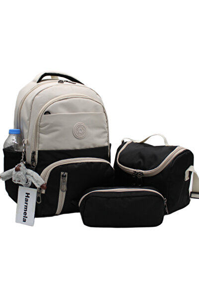 Harmela ilk Okul Çantası 3'lü Seti Unisex Çocuk ilkokul Çantası Hrm-8010 Bej-...