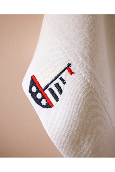 Madame Coco Навігер Вишитий 100% бавовна 2-х рушник для рук - білий - 30x45 см