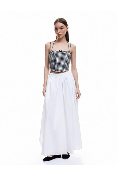 Koton Gingham Strap Halter Neck Underwire Strapless Tank Top