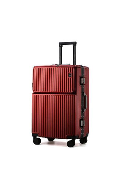 Generic STARGOLD Zipperless 2-Piece PC Hard Side Luggage Set with 360° Wheels, TSA Locks, SG-PC431 Red