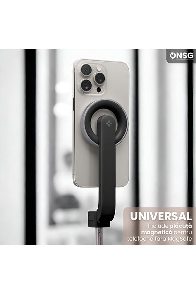 Spigen Selfie Stick Tripod Bluetooth Magsafe, Iphone Android Universal, Wireless Rechargeable, Black