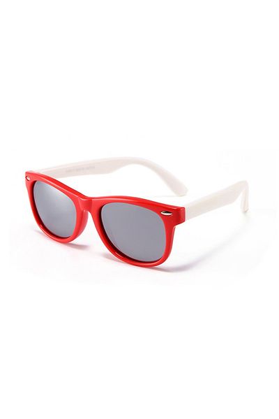 SKYDDAR INNOVATION Ochelari de soare pentru copii 3-8 ani, protecție UV, polarizați, Skyddar Kido D802 - alb roșu gri
