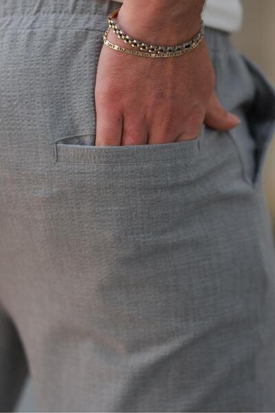 Madmext Gri Regular Fit Erkek Pantolon E6572