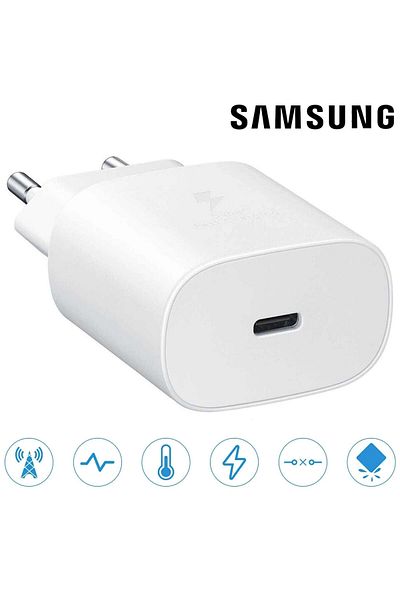Samsung Incarcator Original Samsung TA800EWE Incarcare Rapida 25W USB-C 3A Bulk Packing Alb