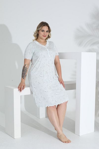 Evia Rochie de damă Angelique Bamboo cu mânecă scurtă mărime mare 22521