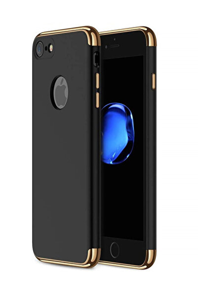 BLACK Калъф за Apple iPhone SE2, MyStyle Elegance Luxury 3в1, черен