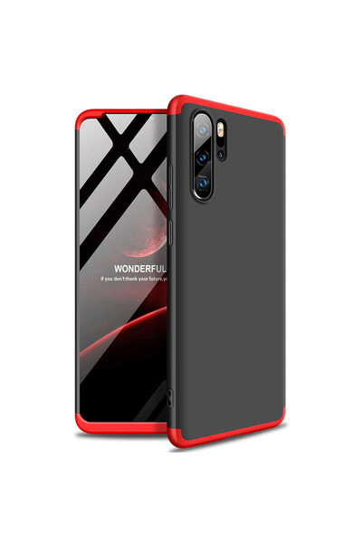 BLACK Θήκη HUAWEI P30 Pro - 360 μοιρών (κόκκινη/μαύρη)