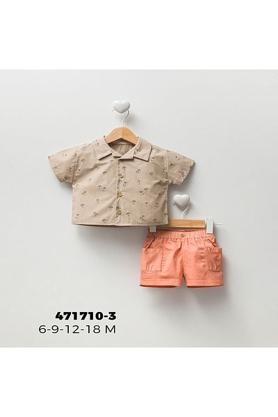 Cassiope Baby Palm Summer Shirt Double Set