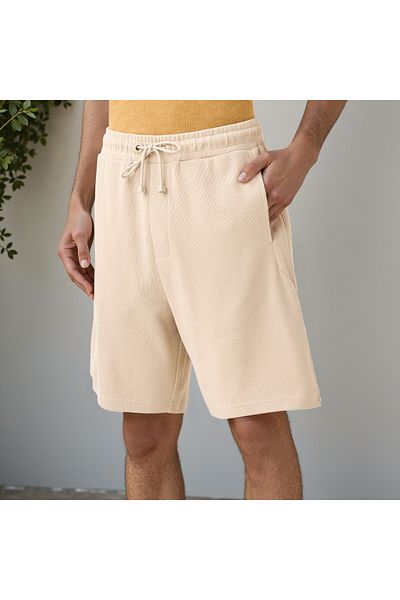 Lee Cooper Logo Applique Shorts with Drawstring Closure