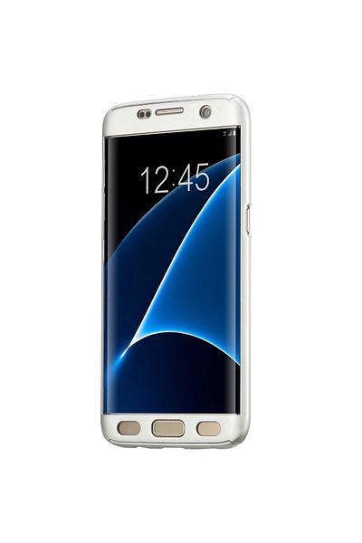 Silver Husă completă (față + spate) pentru Samsung Galaxy S7 Edge, argintie