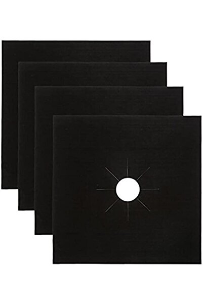 BLACK Set de 4 folii de protecție premium pentru plite și aragaz NEGRE, MyStyle®