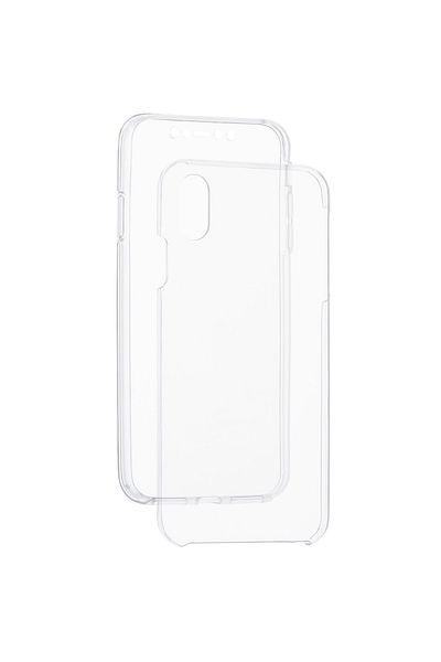 OEM Carcasă pentru iPhone XS Max, față și spate, protecție 360 ​​de grade, transparentă