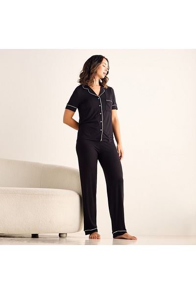 Aadaraya Piping Detail Pyjama Set