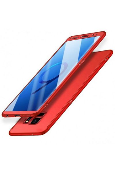 OEM Husă FullBody MyStyle roșie pentru Samsung Galaxy S9 Plus, acoperire completă la 360 de grade cu folie de protecție