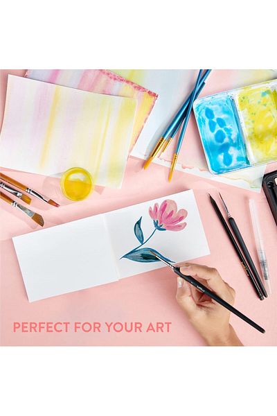 intrend Watercolor drawing notebook, Professional, A6, 60 sheets, 300 g/m², White paper, Brush