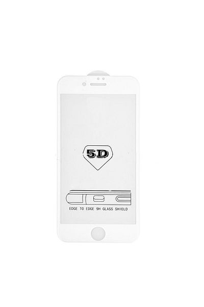BLACK Folie de protecție pentru iPhone 8 PLUS din sticlă securizată 9H, model 5D pe întreg ecranul, neagră