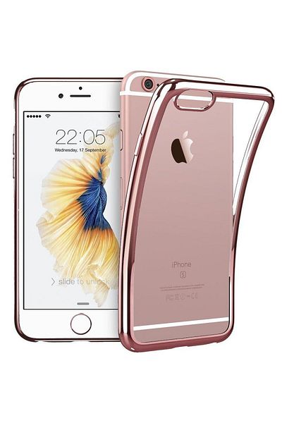Rose Carcasă pentru Apple iPhone 6 Plus / iPhone 6S Plus, placată cu TPU, auriu-roz