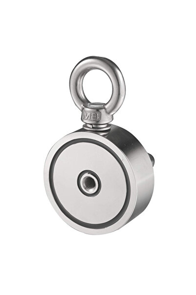 OEM Magnet de pescuit D60 mm cu două fețe 2x120 kg putere de fixare neodim ac...