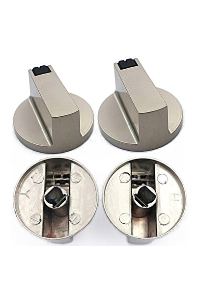 Silver Set de 4 butoane pentru aragaz, argintii