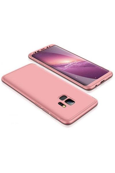 Rose Carcasă MyStyle Rose-Gold Full Body pentru Samsung Galaxy S9 Plus, acoperire completă la 360 de grade cu folie