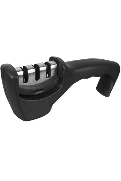 BLACK Ascuțitor de cuțite SmartKnife în 3 pași, 3 pietre, negru, 20x4,6x7,5 c...