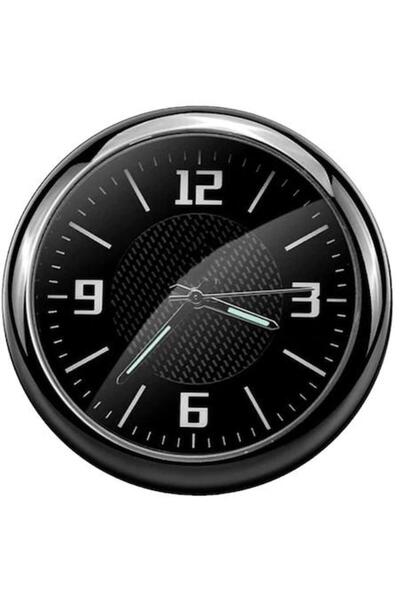 BLACK Ceas de bord, aliaj de aluminiu/cuarț, negru