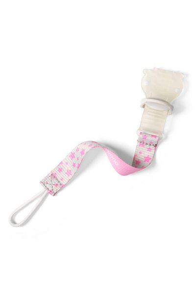 Babyono Pacifier chain with clip 712 Pink, 0-3 months