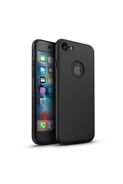 BLACK Case for Apple iPhone 7 Plus Black, free glass protector