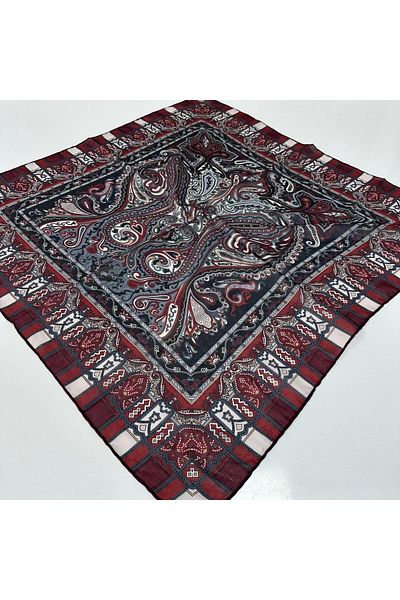 Bonjela Μαλακό βαμβακερό κασκόλ Claret Red Series LDB9411