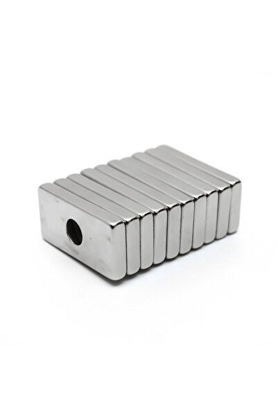 OEM Magnet bloc puternic din neodim 20 mm x 10 mm x 3 mm cu orificiu de monta...